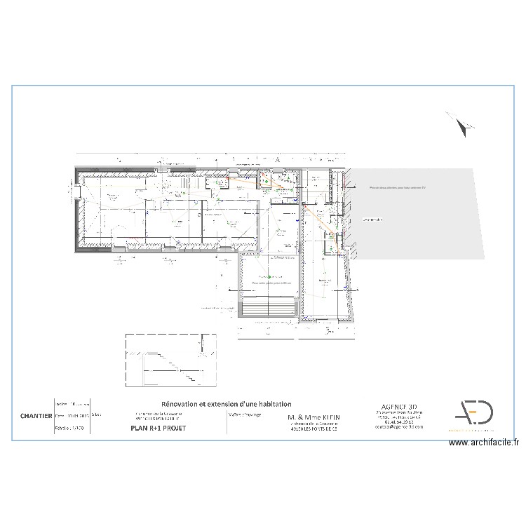 Plan E Klein R+1 K. Plan de 0 pièce et 0 m2