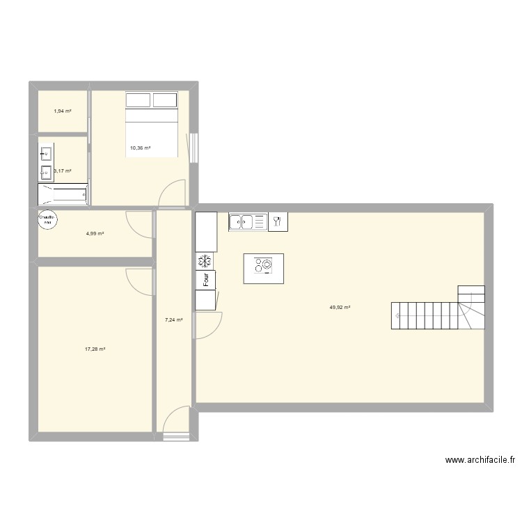 Home 1. Plan de 7 pièces et 95 m2