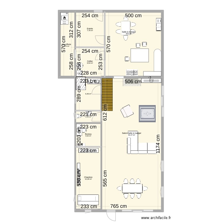 Maison Pralet Damien . Plan de 9 pièces et 138 m2