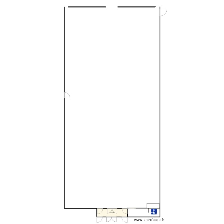 eglise1. Plan de 1 pièce et 5 m2