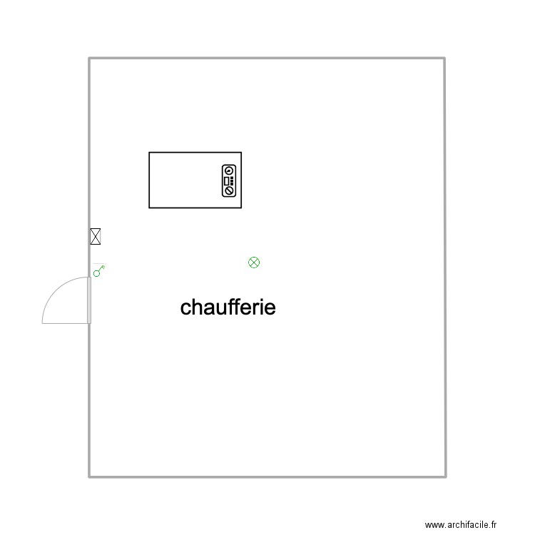 cibg chaufferie. Plan de 1 pièce et 44 m2