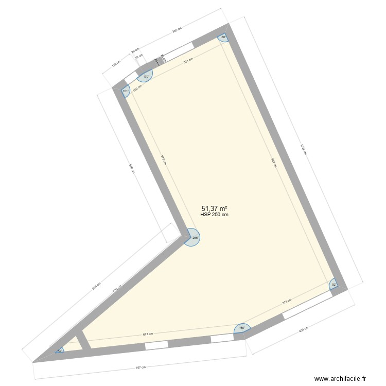 sud et nord avant. Plan de 3 pièces et 154 m2