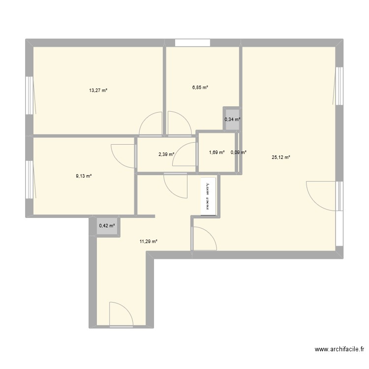 Bagneux - 1. Plan de 10 pièces et 71 m2