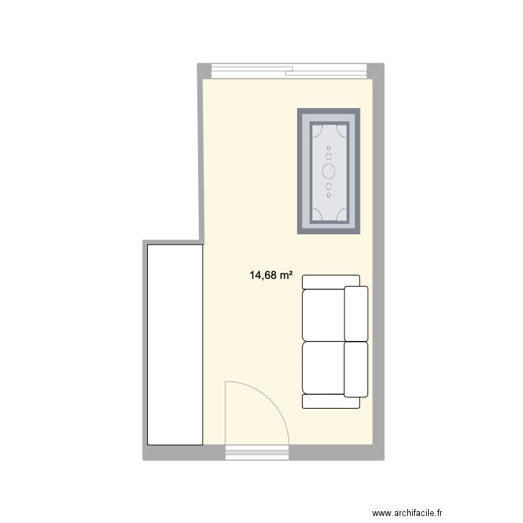 20240318-Projet maison 59110 isolé. Plan de 1 pièce et 15 m2