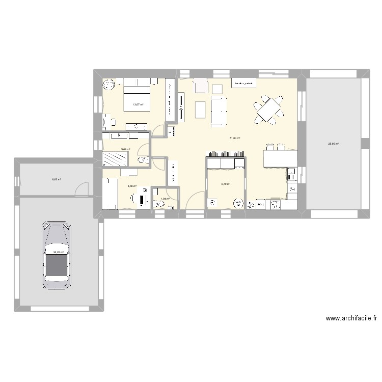 lot 89m 12 janv 25. Plan de 9 pièces et 153 m2