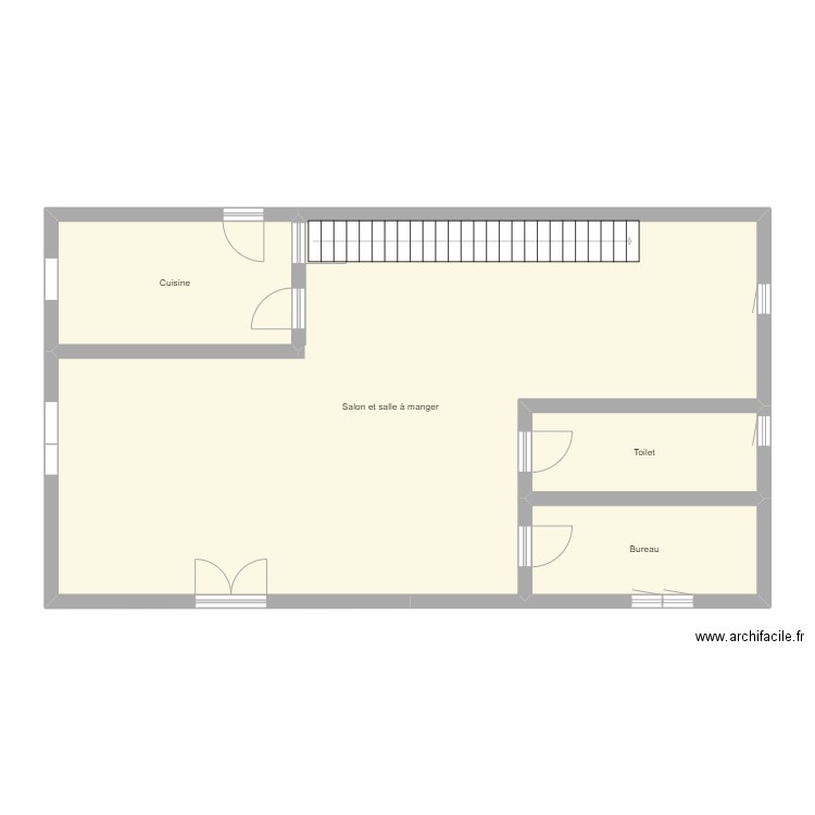 Maison . Plan de 4 pièces et 95 m2