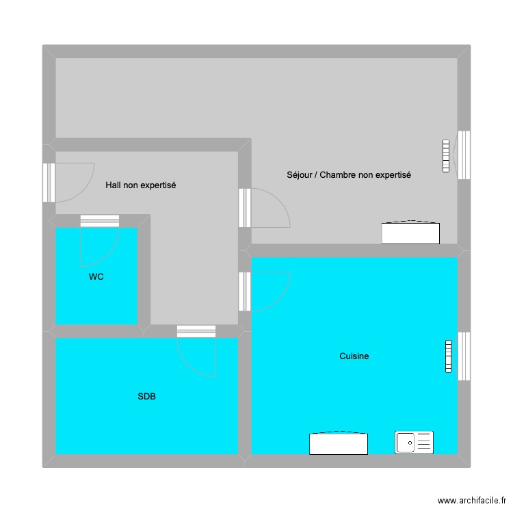 Poterie 34 - Appt 0303. Plan de 5 pièces et 61 m2