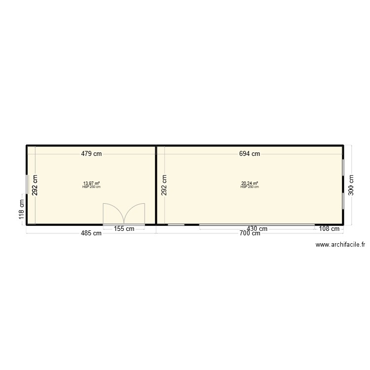 Atelier Doumich 1. Plan de 2 pièces et 34 m2