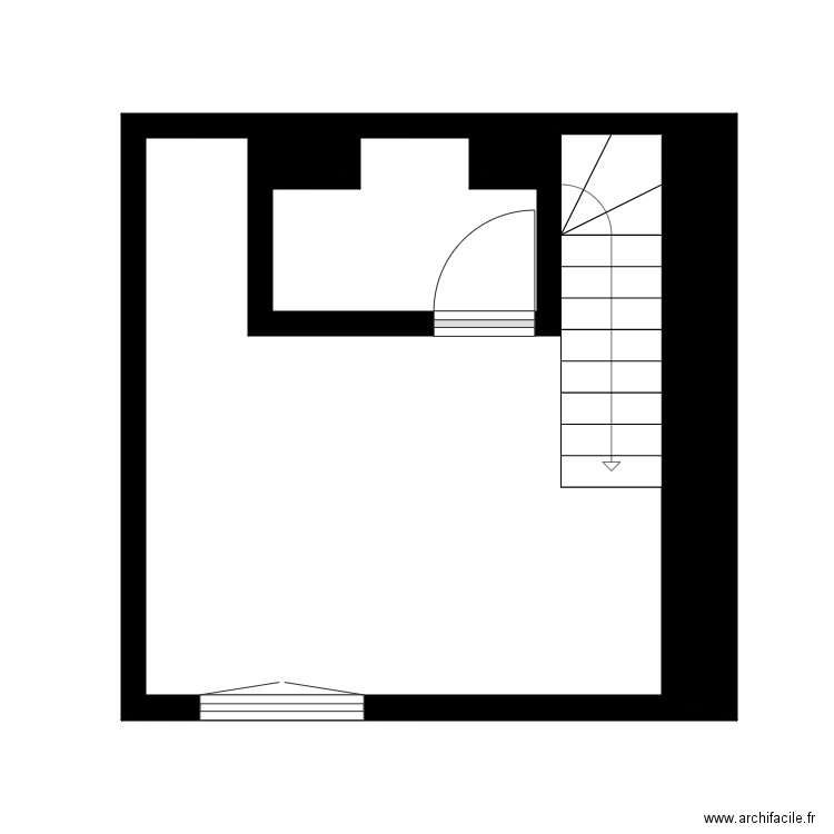 31 coq bld logt cour gauche . Plan de 5 pièces et 58 m2