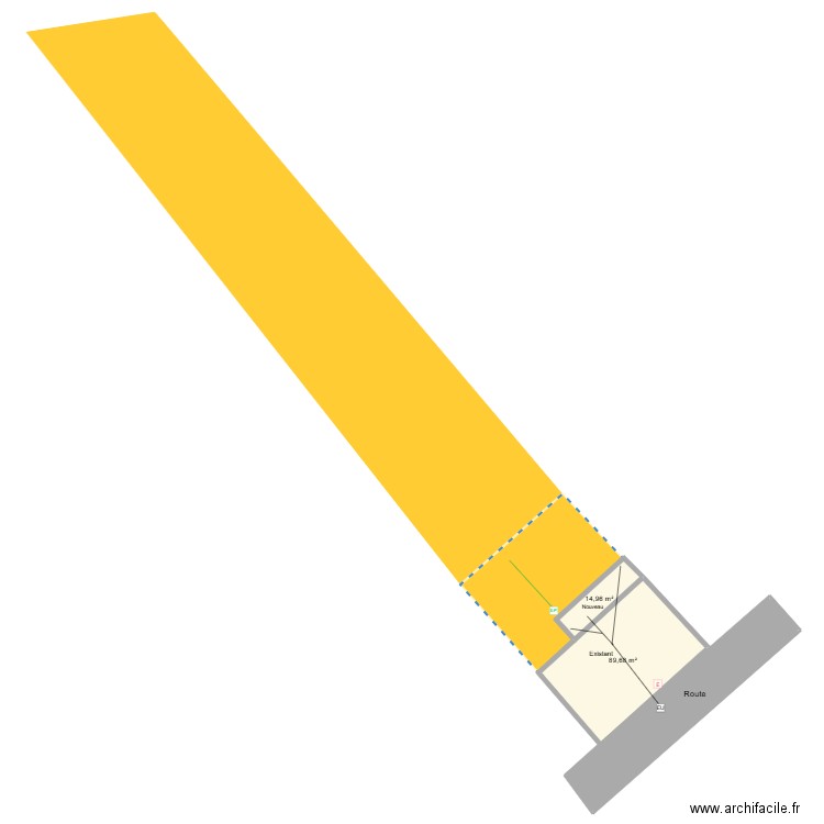 PLAN DE MASSE LEA ET SILVIO. Plan de 3 pièces et 181 m2