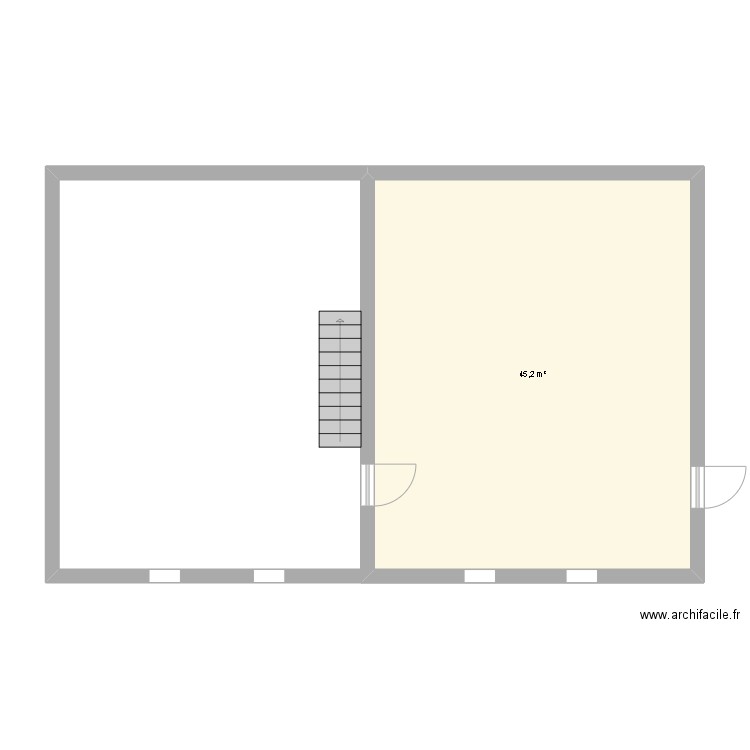 plan sanzay . Plan de 1 pièce et 45 m2