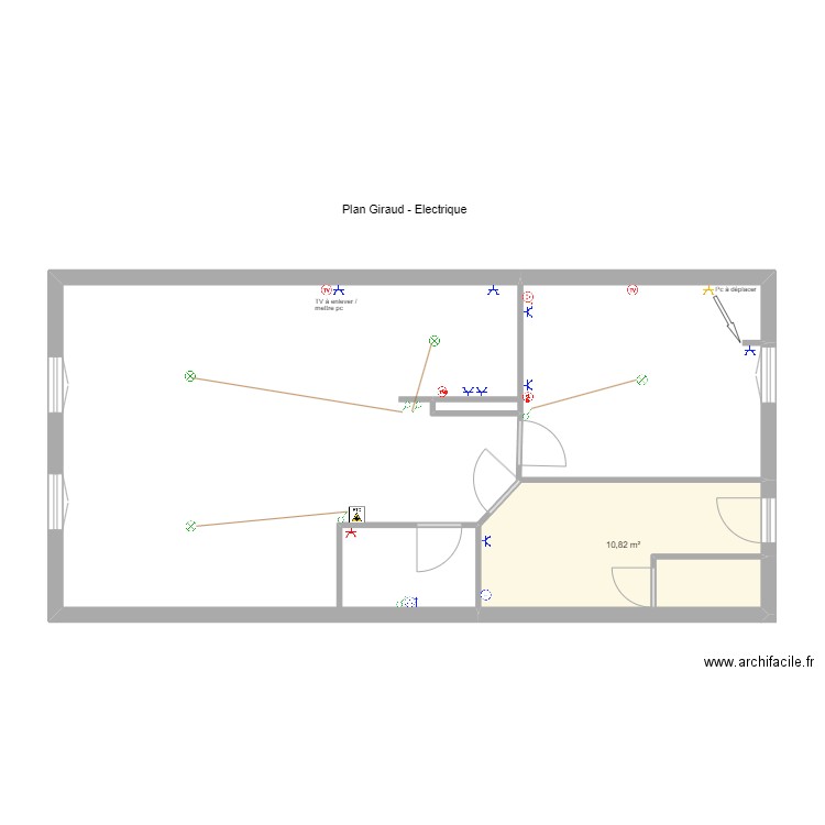 Giraud Elec. Plan de 1 pièce et 11 m2