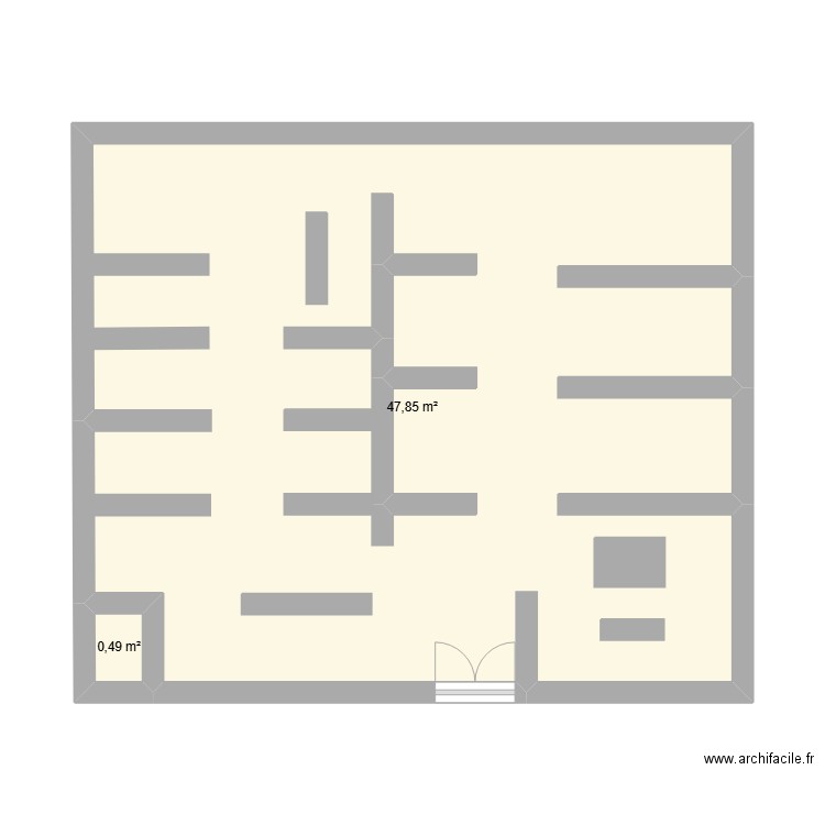 plan ing jouet . Plan de 2 pièces et 48 m2