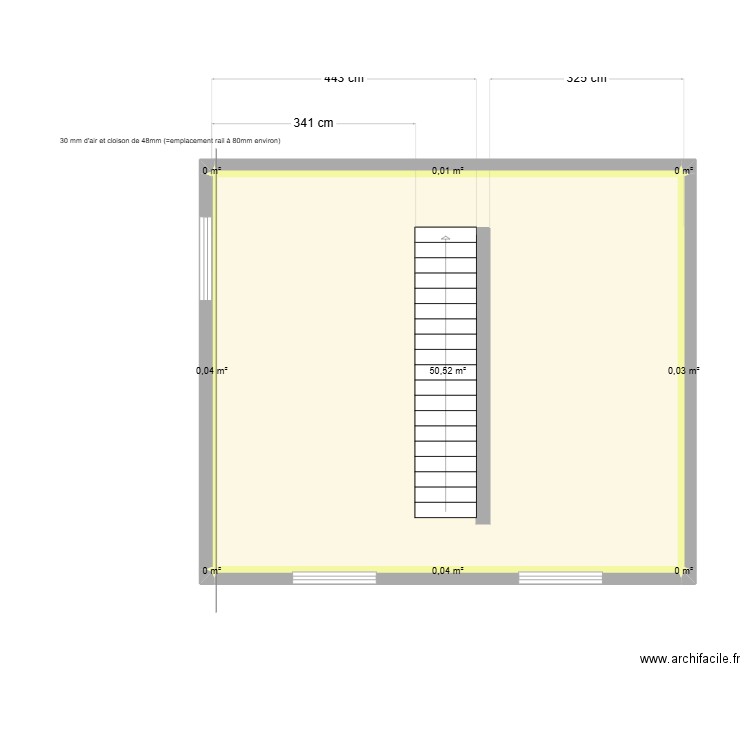 plan techn. Plan de 9 pièces et 51 m2