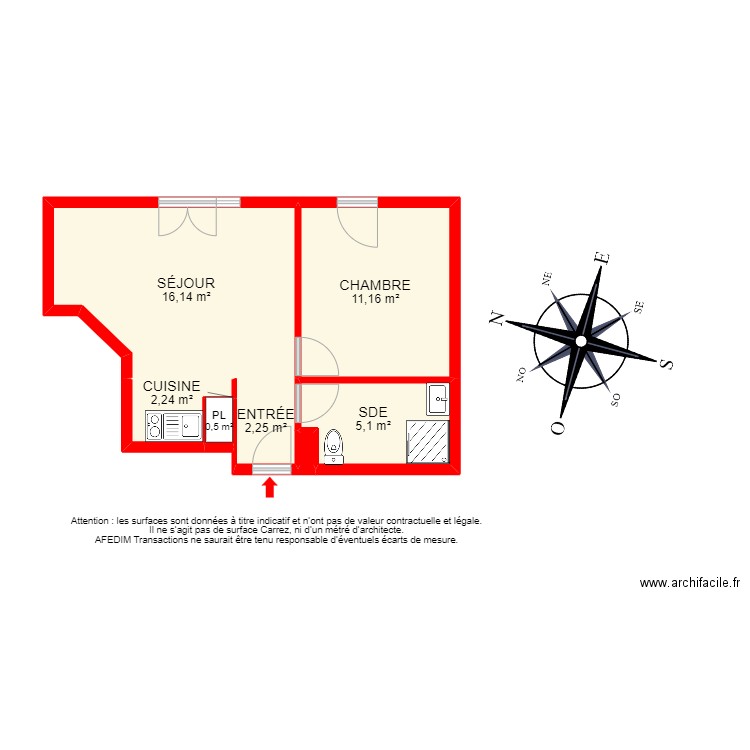 BI 19014 -. Plan de 8 pièces et 53 m2