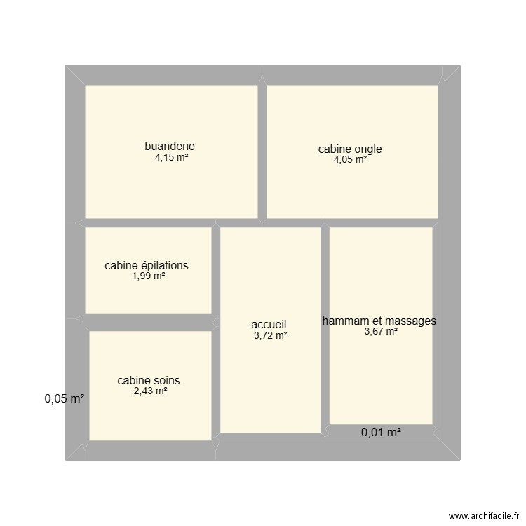 institut . Plan de 8 pièces et 20 m2