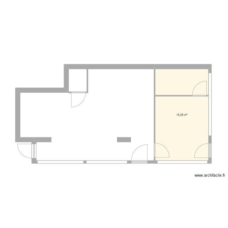 L'drive. Plan de 1 pièce et 15 m2