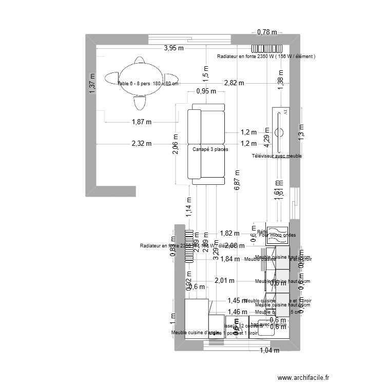 pièce de vie. Plan de 0 pièce et 0 m2