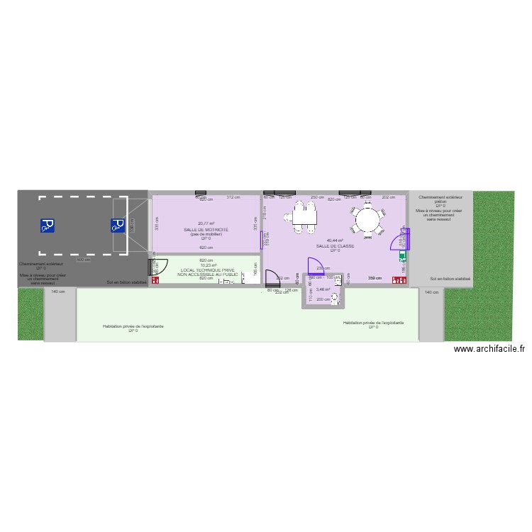 E3C CHOISY EN BRIE INTERIEUR APRES TRAVAUX. Plan de 7 pièces et 145 m2