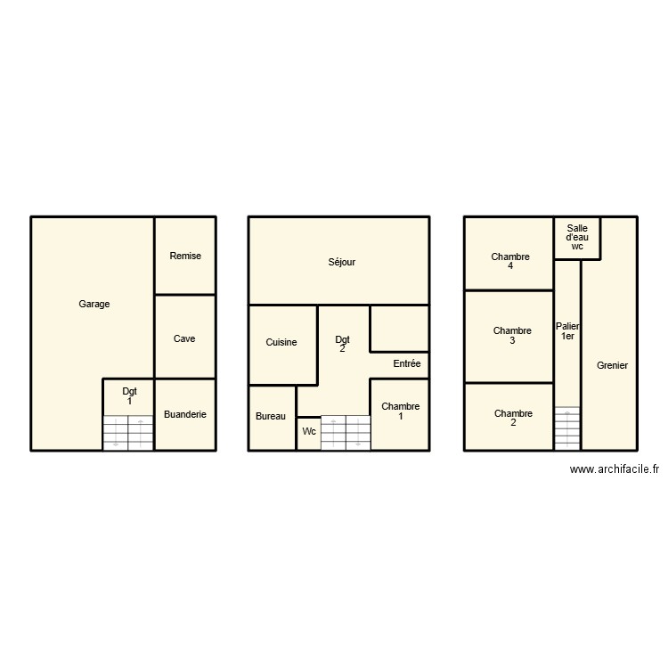 ERGUE GABERIC NOTARI. Plan de 18 pièces et 129 m2