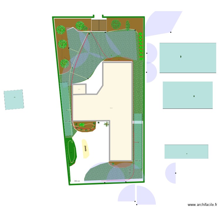 Arrosage2. Plan de 2 pièces et 245 m2