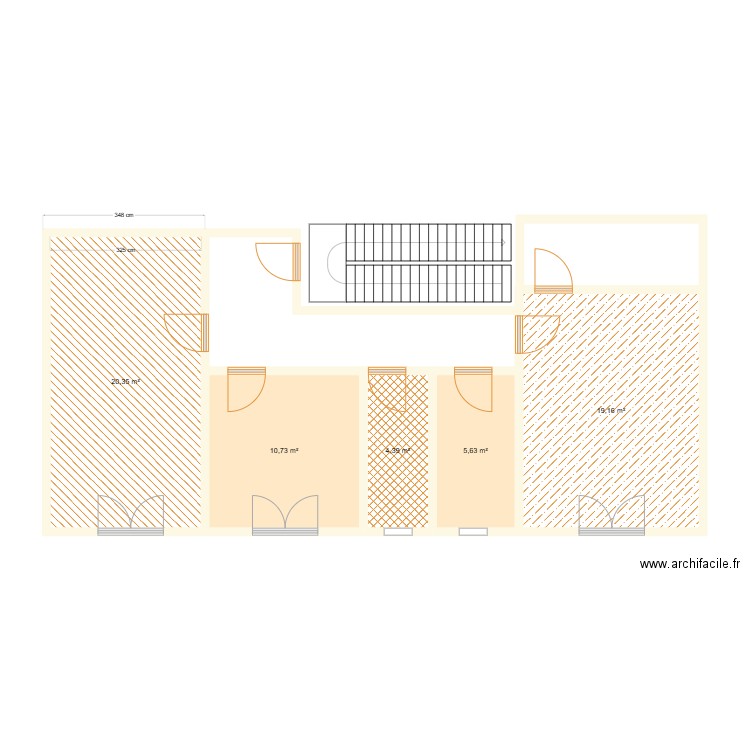 CASTEL 1. Plan de 5 pièces et 60 m2