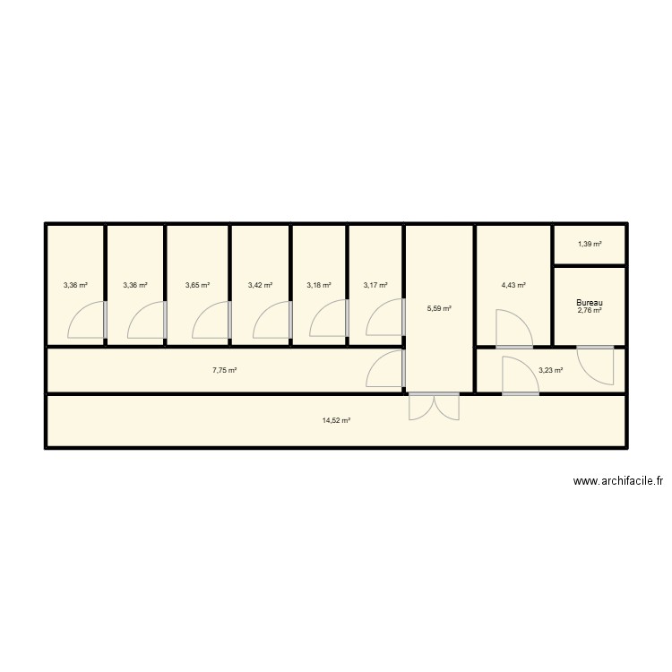 Neema industries. Plan de 13 pièces et 60 m2