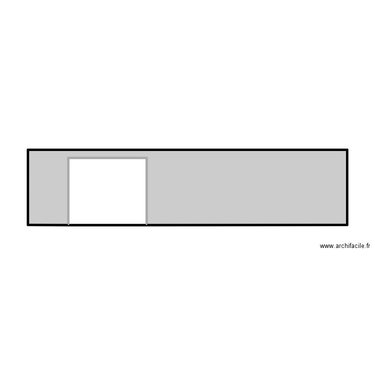 Les Portes - façade Nord . Plan de 2 pièces et 30 m2