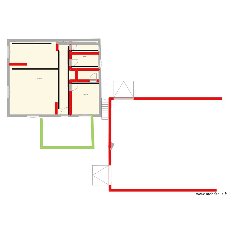 regine Meseguer 01. Plan de 4 pièces et 89 m2