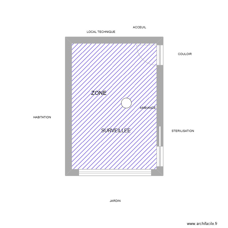 s2 dentwist. Plan de 1 pièce et 17 m2