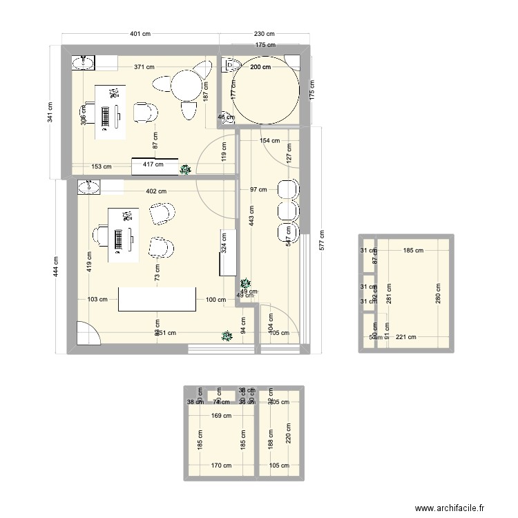 eve 3. Plan de 12 pièces et 53 m2