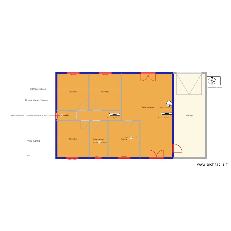 VIALEME CHATRU. Plan de 8 pièces et 110 m2