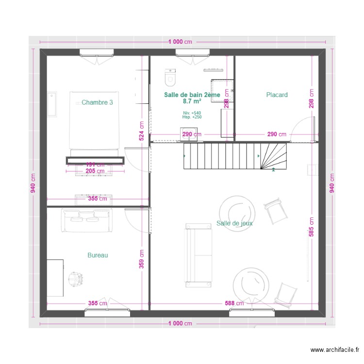 ROBIN_PLAN CH_R+2_MERLET_PLERIN. Plan de 0 pièce et 0 m2