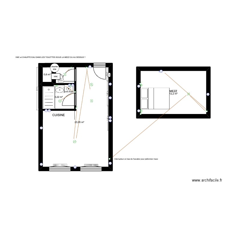 X ROUSSE. Plan de 4 pièces et 39 m2