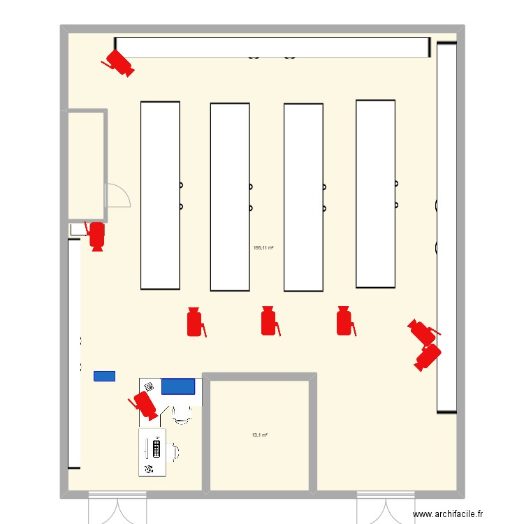 joueclub Grasse RDCC. Plan de 2 pièces et 208 m2