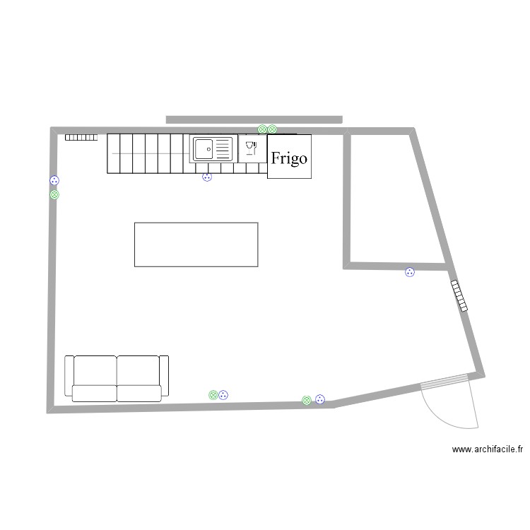 extension. Plan de 0 pièce et 0 m2