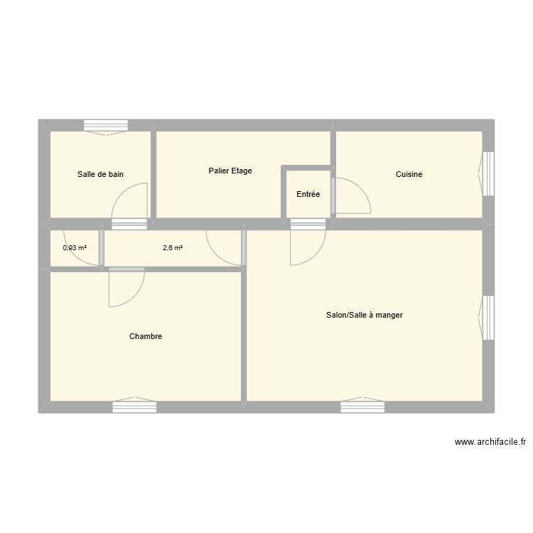 Bloch. Plan de 8 pièces et 56 m2