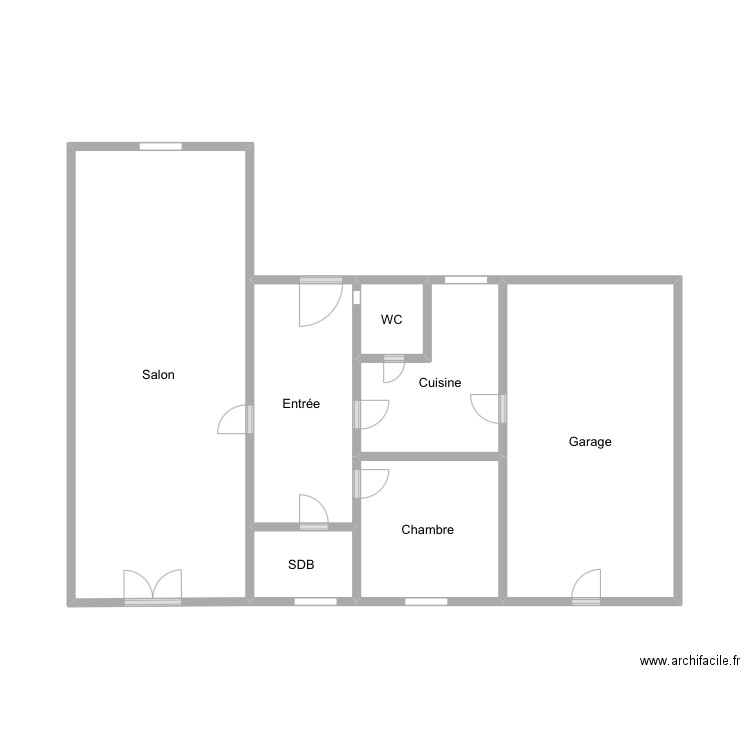 Logement 5 FRATERNITÉ . Plan de 7 pièces et 39 m2