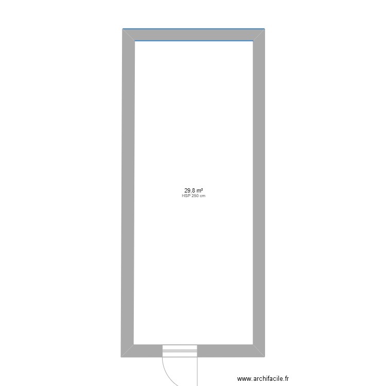 loos rdc. Plan de 1 pièce et 30 m2