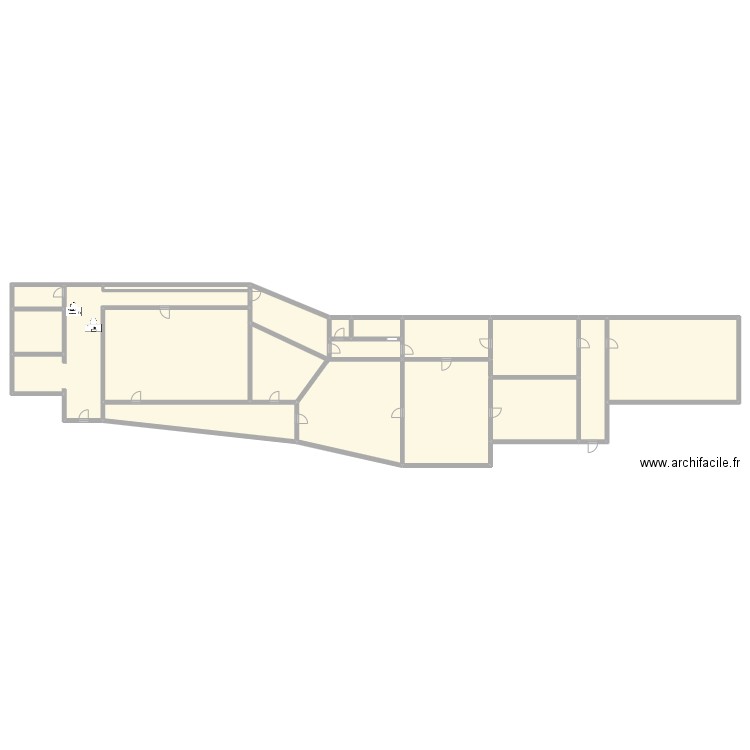 clinique. Plan de 18 pièces et 619 m2