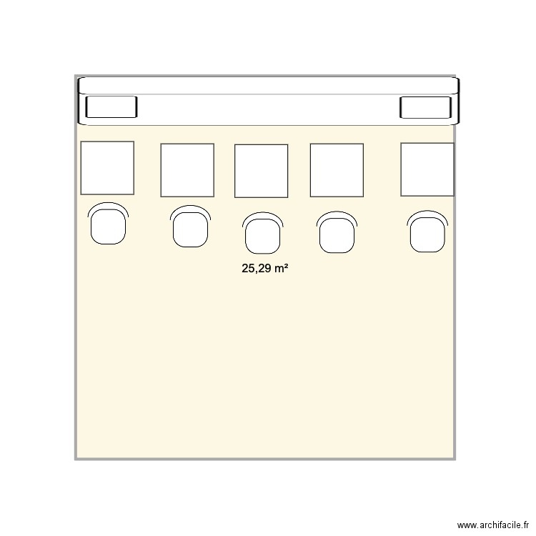 tutti. Plan de 1 pièce et 25 m2