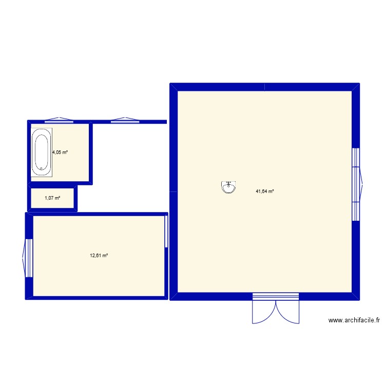 Annexe. Plan de 4 pièces et 59 m2