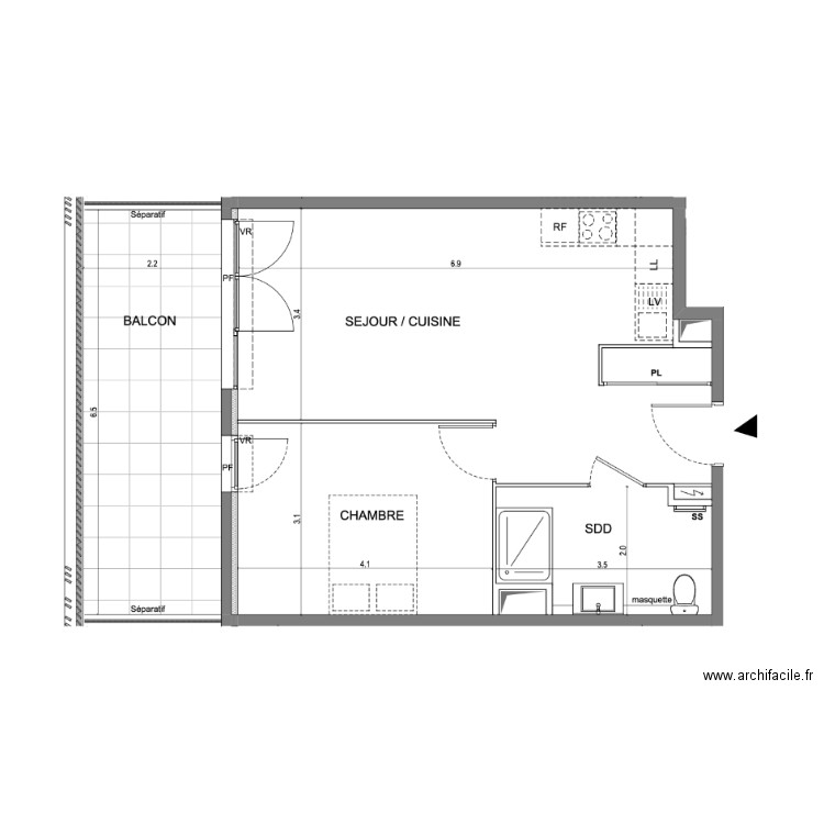 n2.0. Plan de 0 pièce et 0 m2