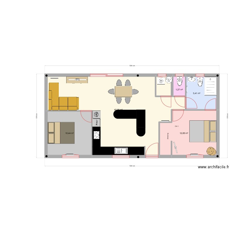 maison julie 2. Plan de 5 pièces et 70 m2