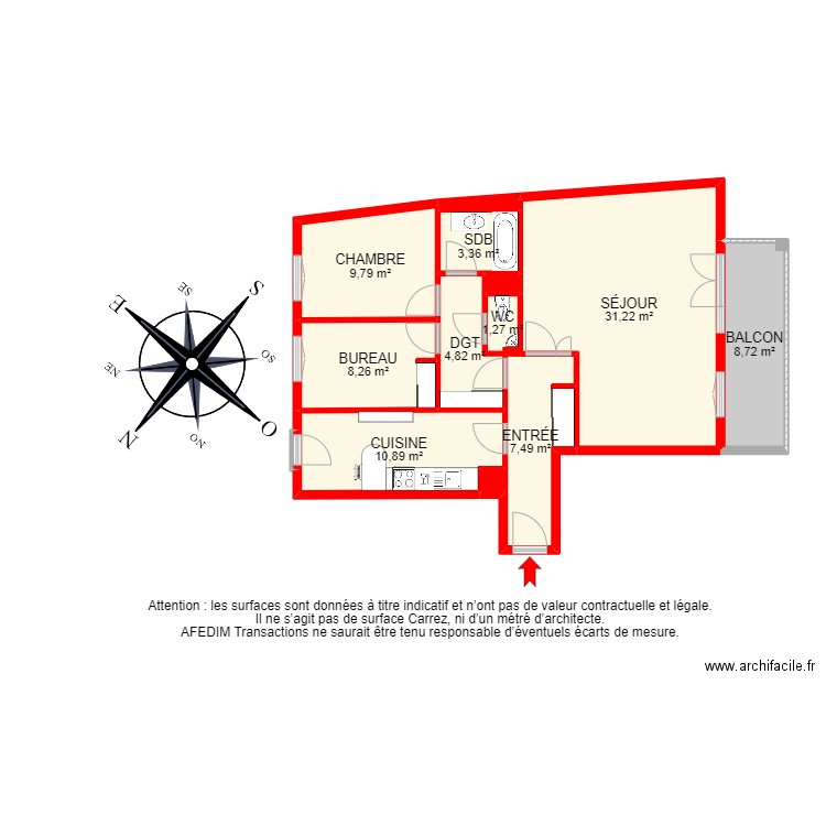 BI20075 -. Plan de 15 pièces et 102 m2