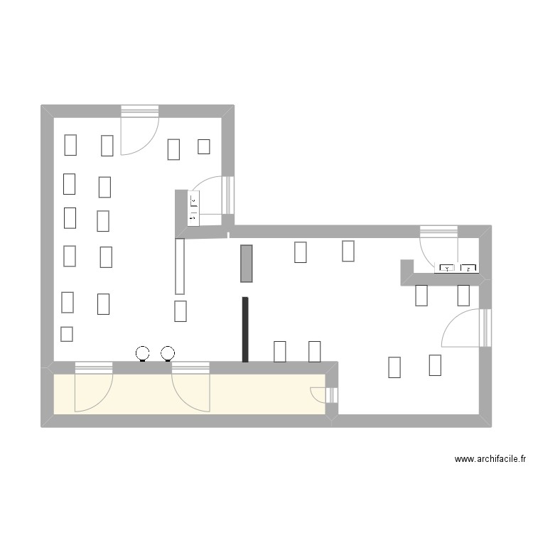 restaurant scolaire 2/3. Plan de 1 pièce et 5 m2