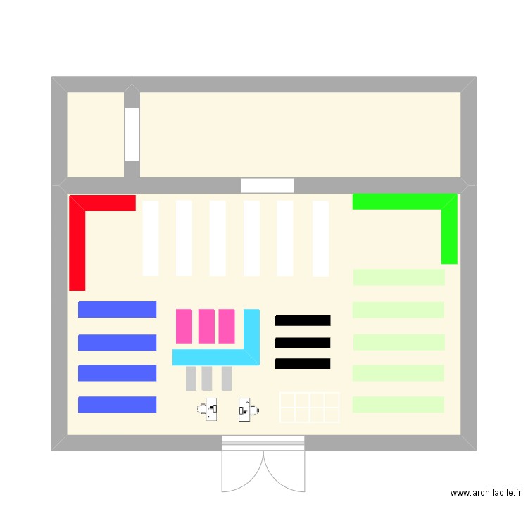 stage gifi. Plan de 2 pièces et 37 m2