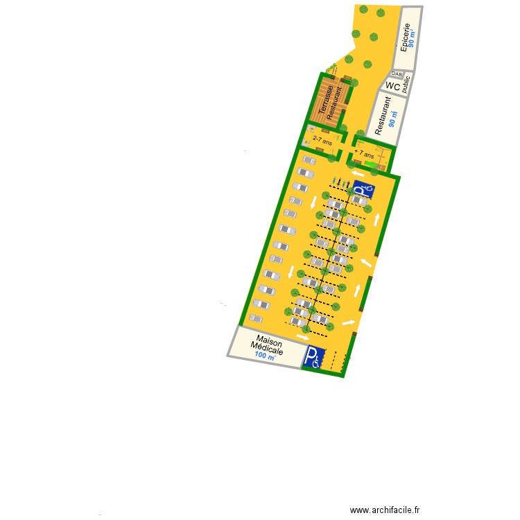 jardin 4444. Plan de 5 pièces et 283 m2