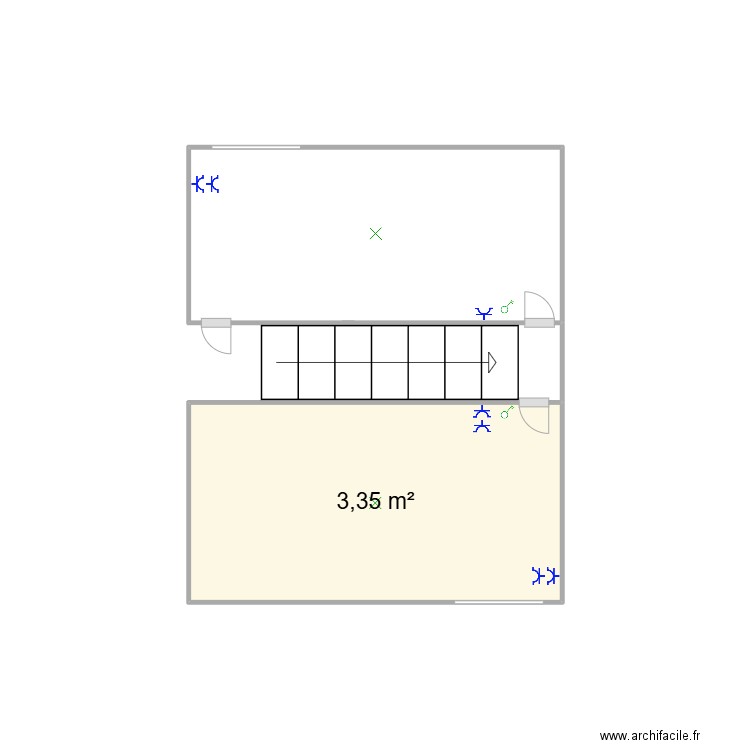 Test1. Plan de 1 pièce et 3 m2