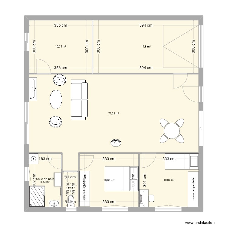 Maison1. Plan de 7 pièces et 156 m2